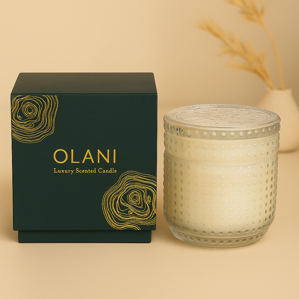 Small Dotted Luxury Scented Candle Jar