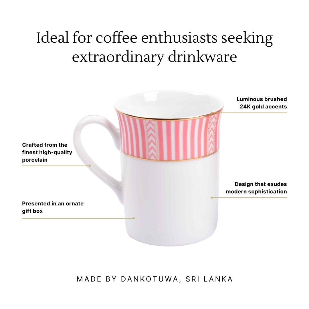 Classic Coffee Mug Set of 2 | Stripe Pink | Fete ICHKAN by Day To Day