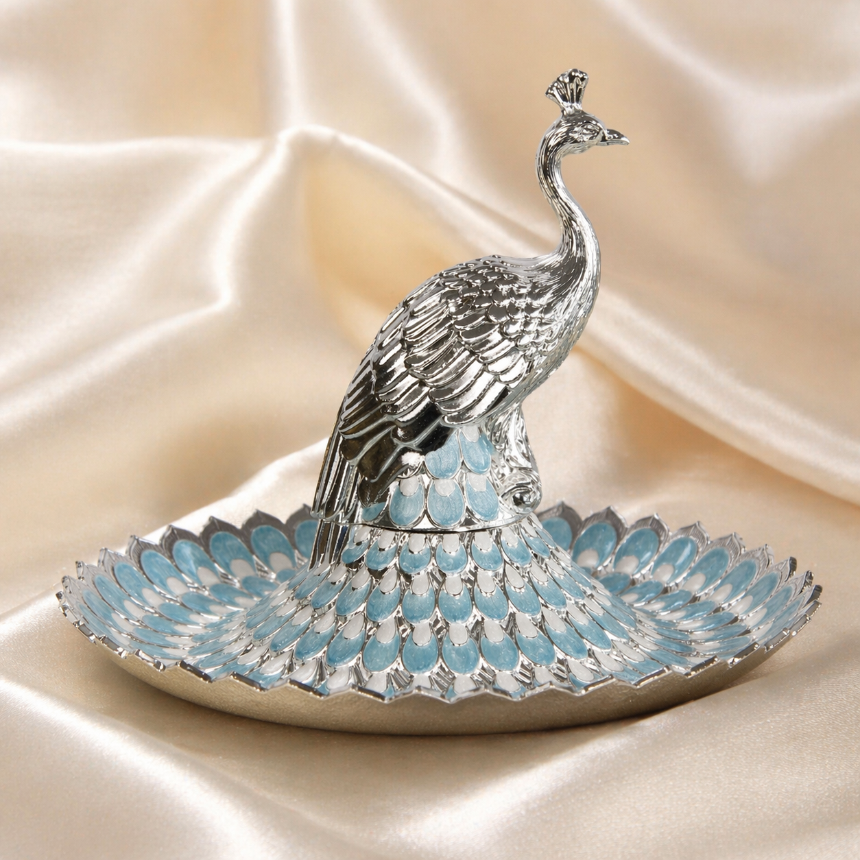 Heritage Peacock Decorative Tray Small