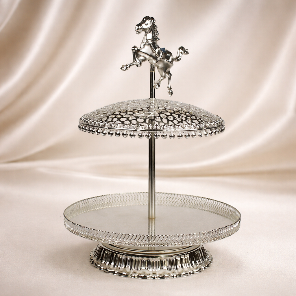 Horse Handle 2-Tier Serving Stand