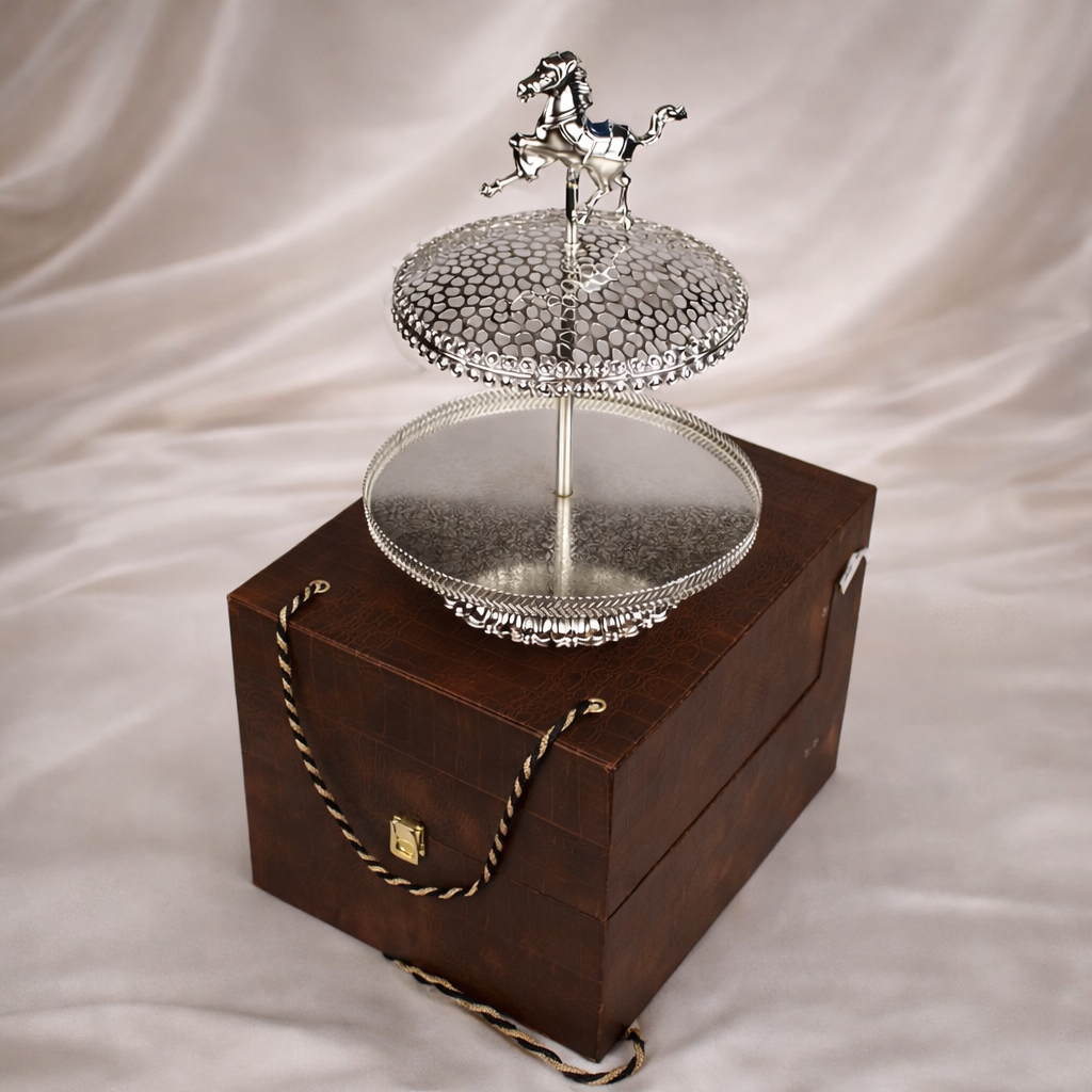 Horse Handle 2-Tier Serving Stand