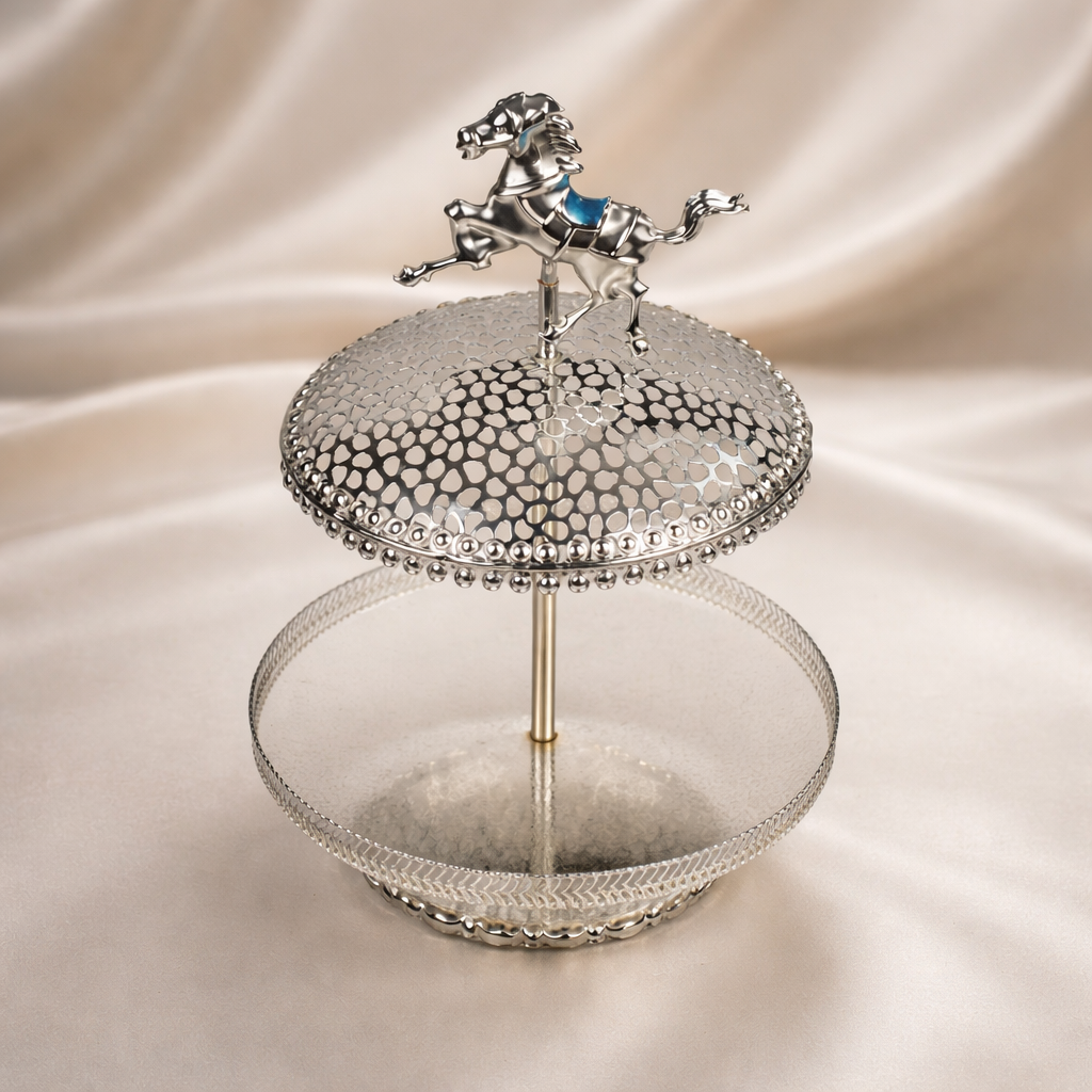 Horse Handle 2-Tier Serving Stand