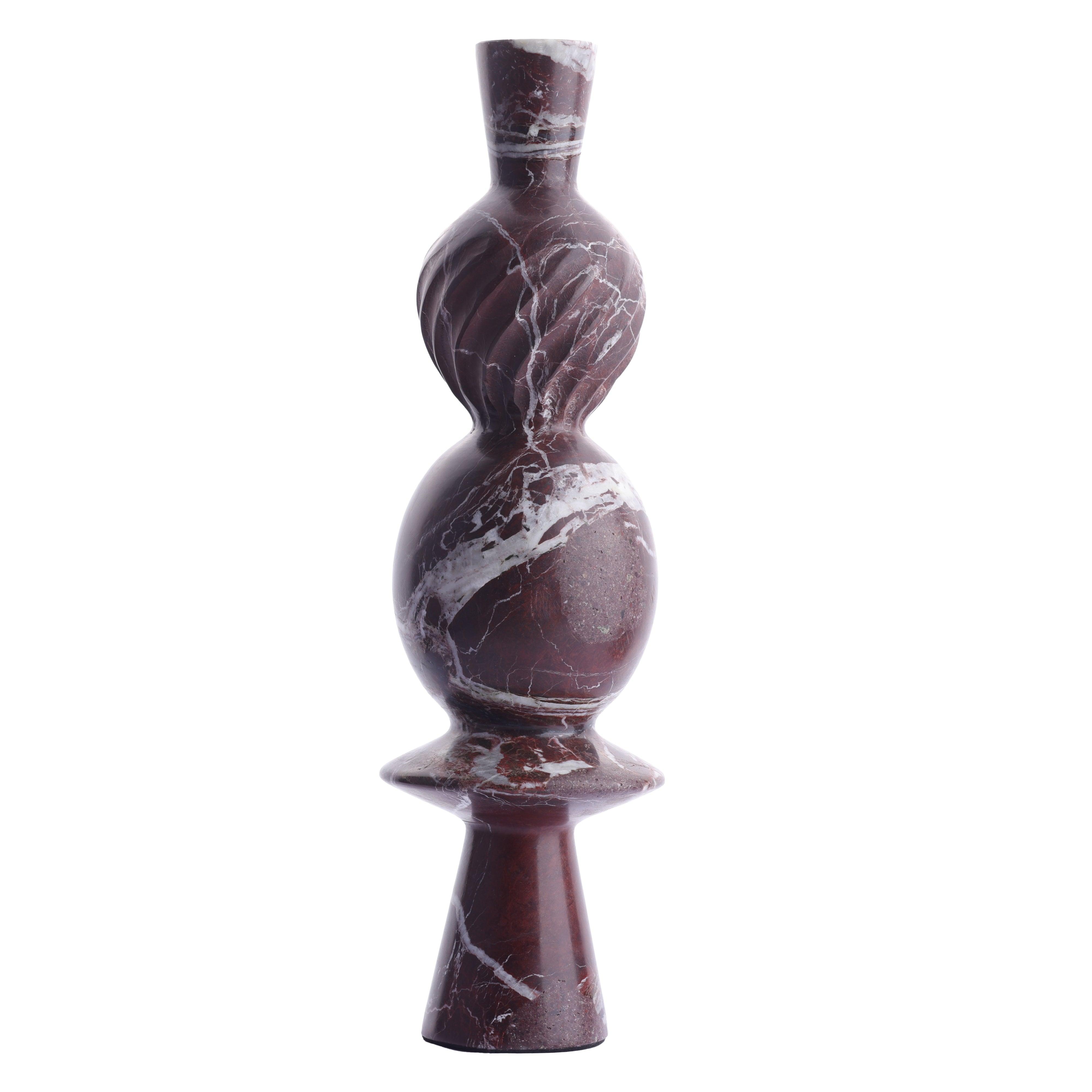 Geometric Marble Sculpture - Wine