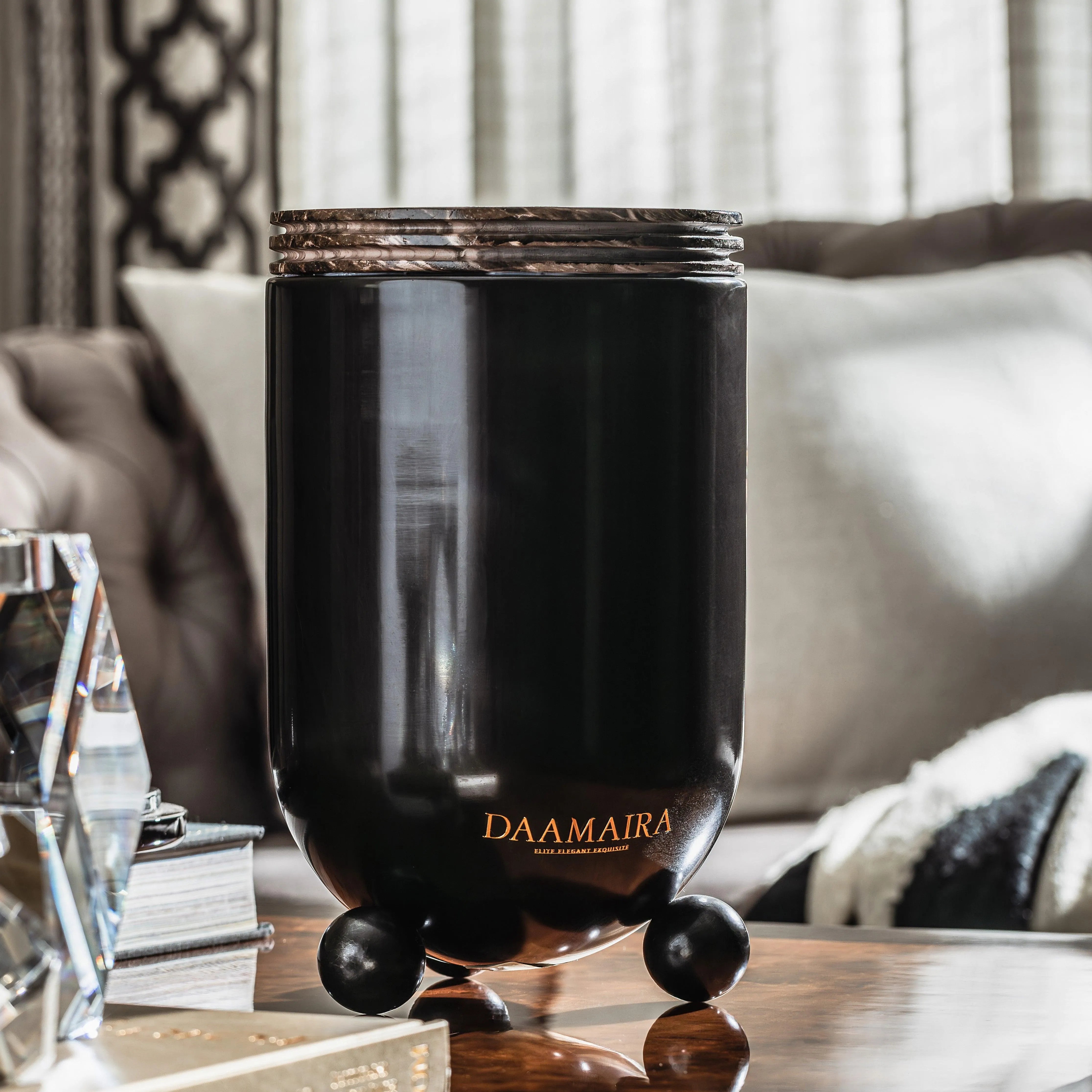 Marble & Brass Tall Luxury Vase