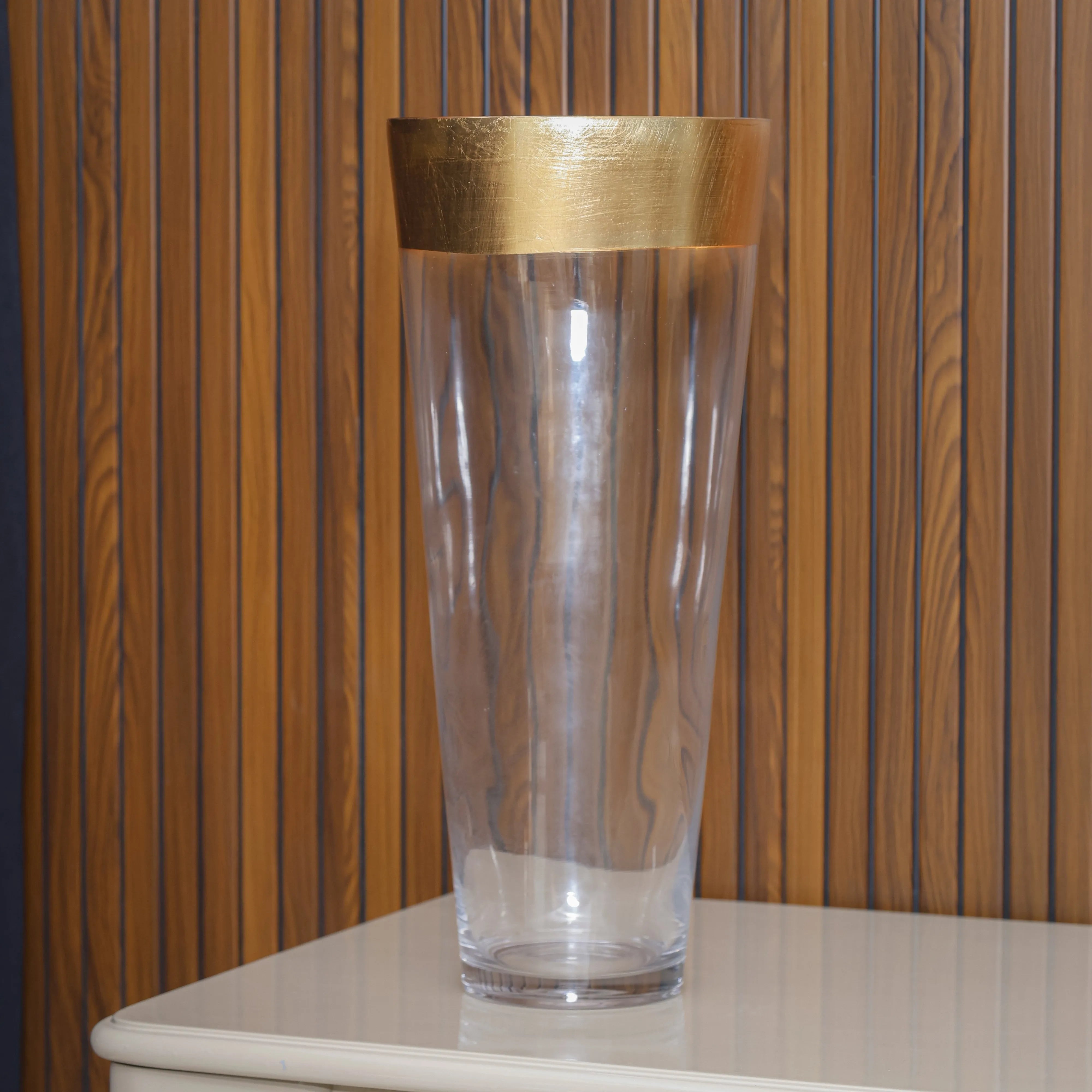 Vintage Elegance Vase With Gold Foil