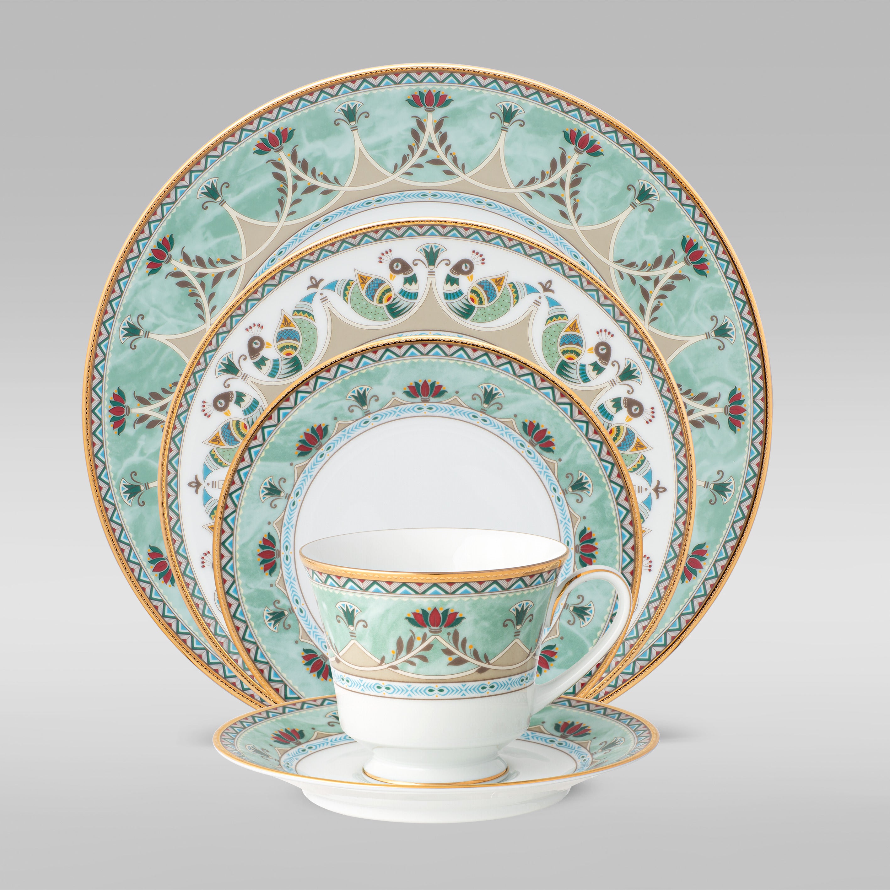 Noritake SERENE GARDEN 21PC DINNER SET W/GB