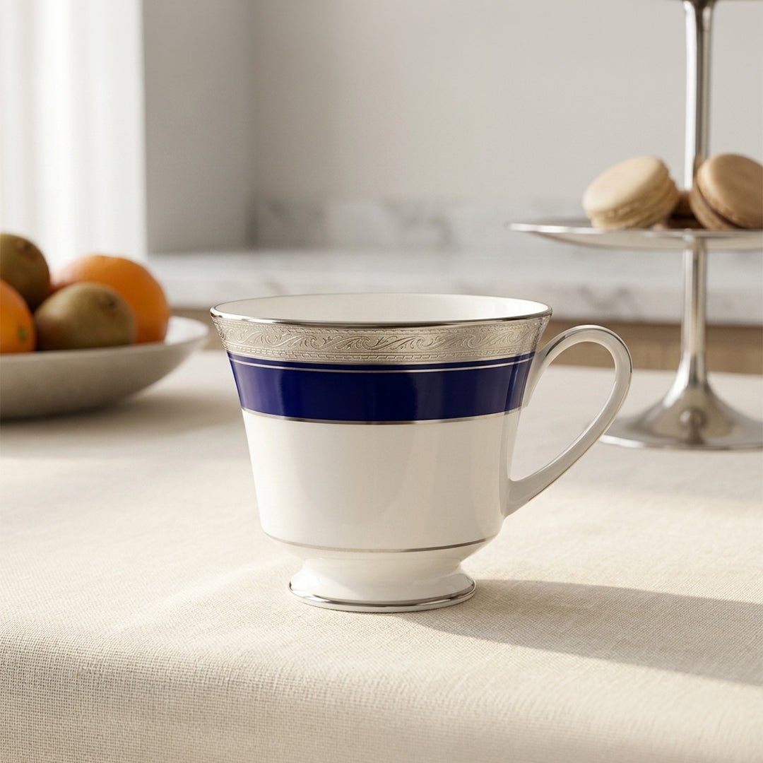 Noritake CRESTWOOD COBALT PLATINUM 12PC TEA SET W/GIFT BOX