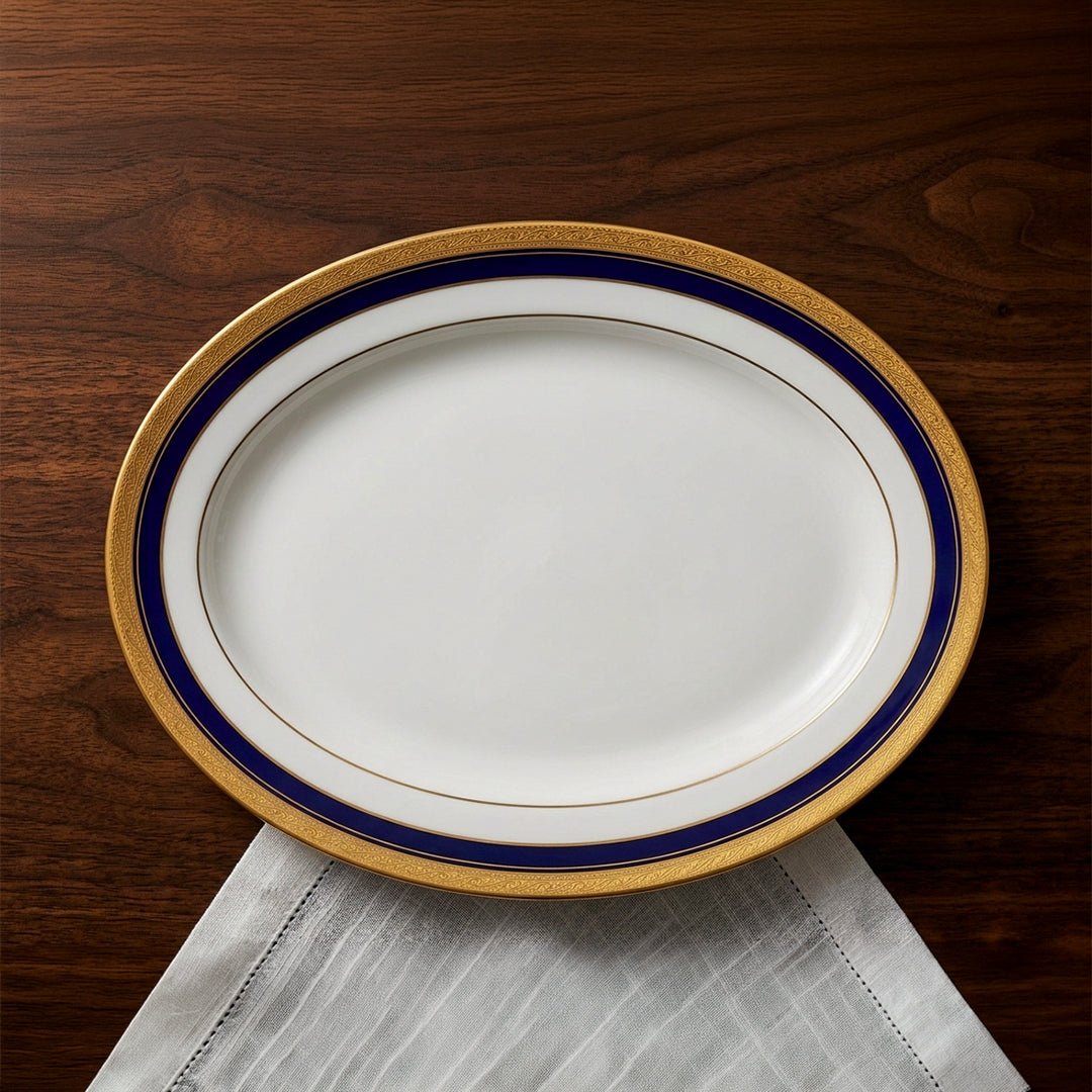 Noritake CRESTWOOD COBALT GOLD 21PC DINNER SET W/G