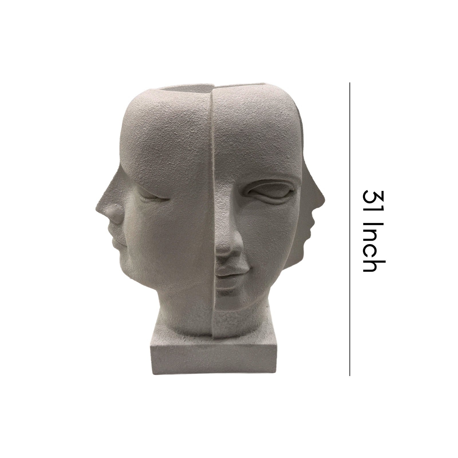 Dual Muse Vase (Grey) - Large (78.7cm)