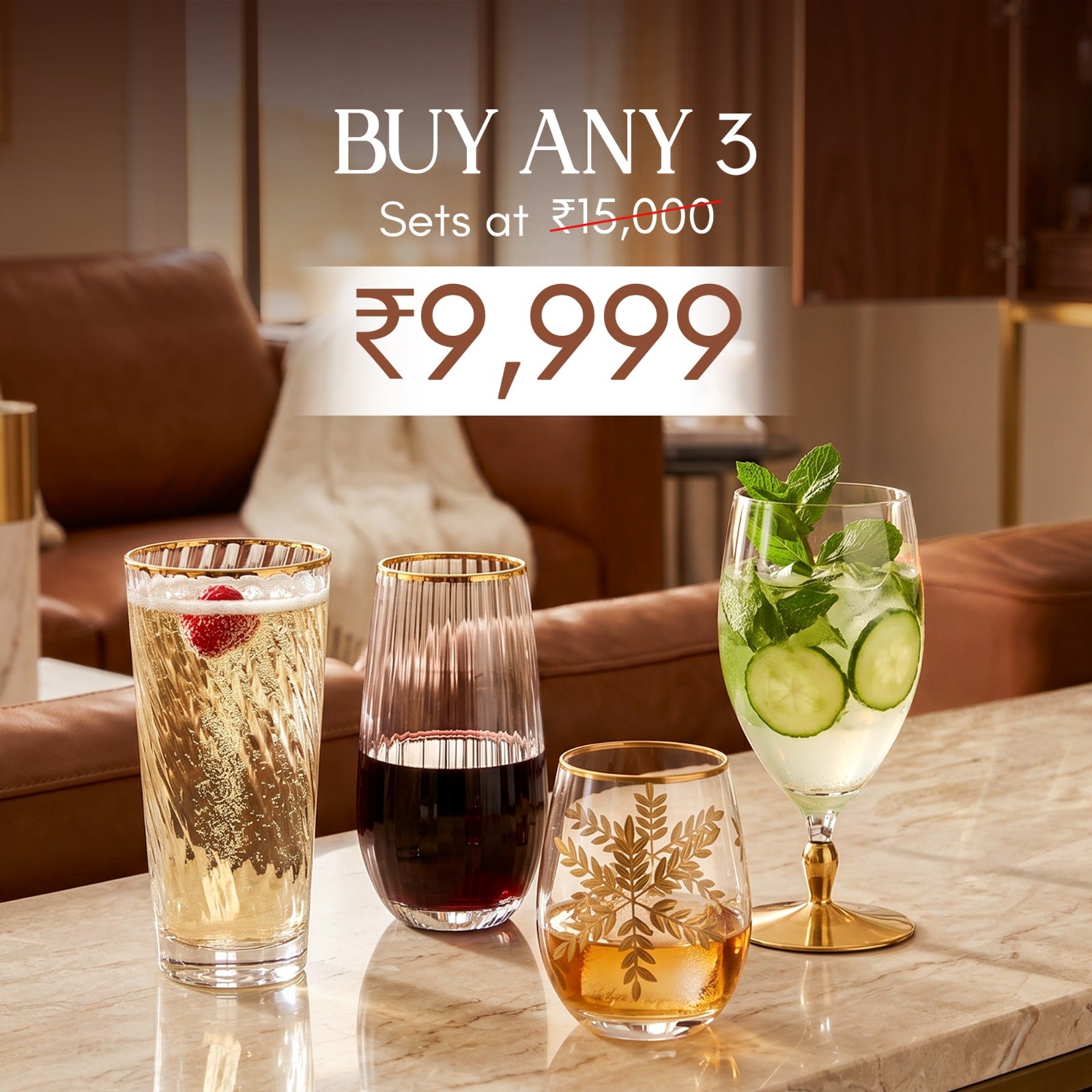 BUY ANY 3 GLASSES