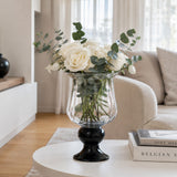 Radiant Clear Vase With Black Base — view 2