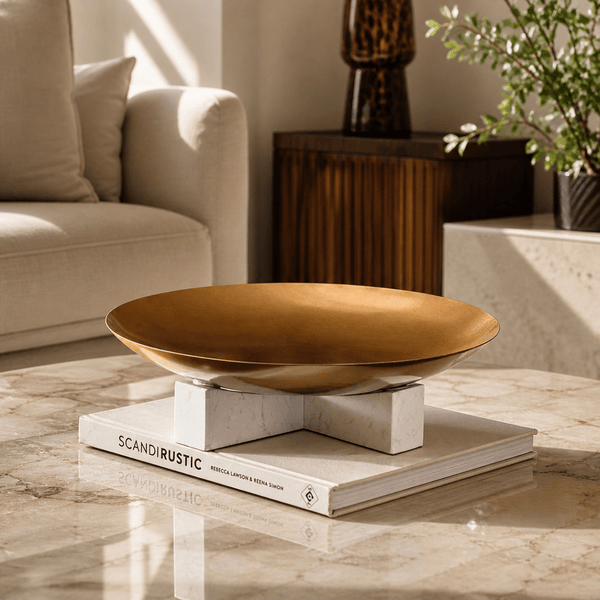 Abstract Gold Serving Platter