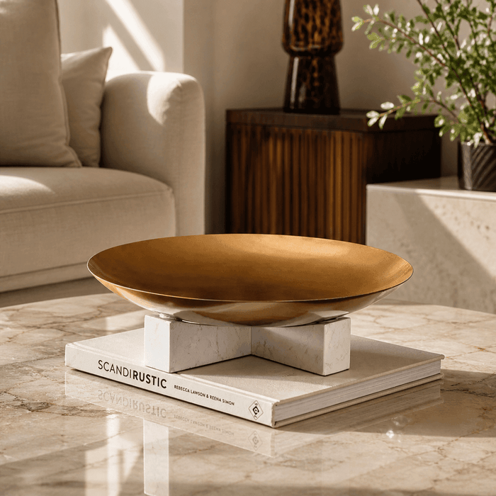 Abstract Gold Serving Platter