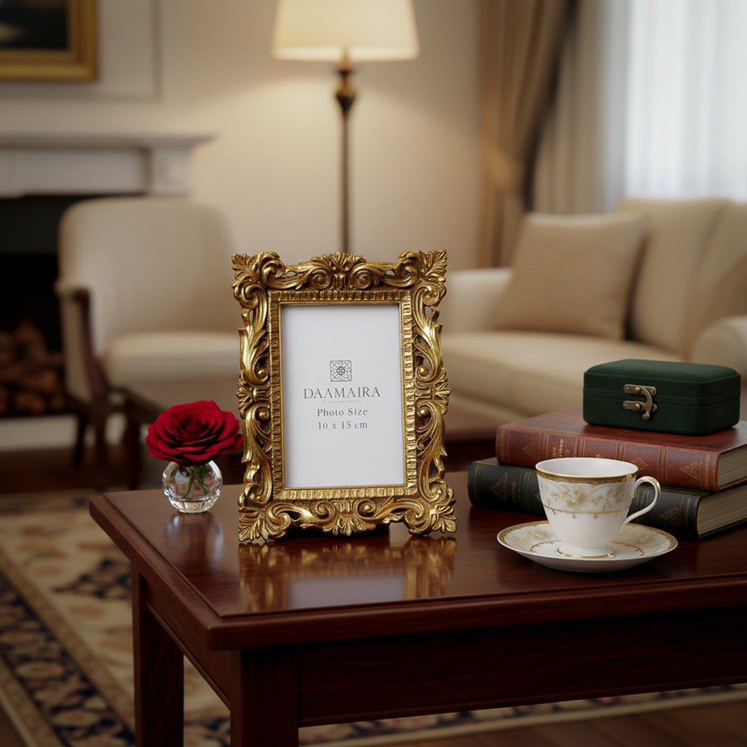 Photo Frames Antique Gold Photo Frame - Daamaira Home and Living Ltd