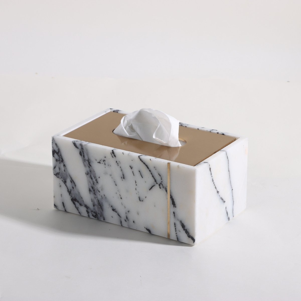 Tissue Box Arabescato Tissue Box - Daamaira Home and Living Ltd