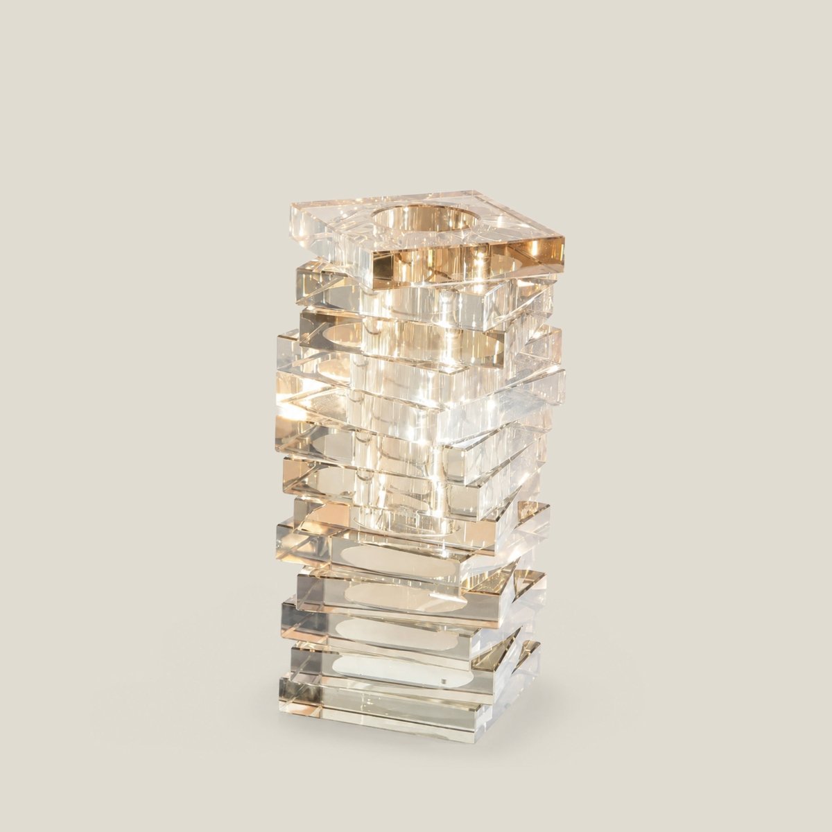 Vases Aurora Stacks Crystal Flower Vase - Daamaira Home and Living Ltd