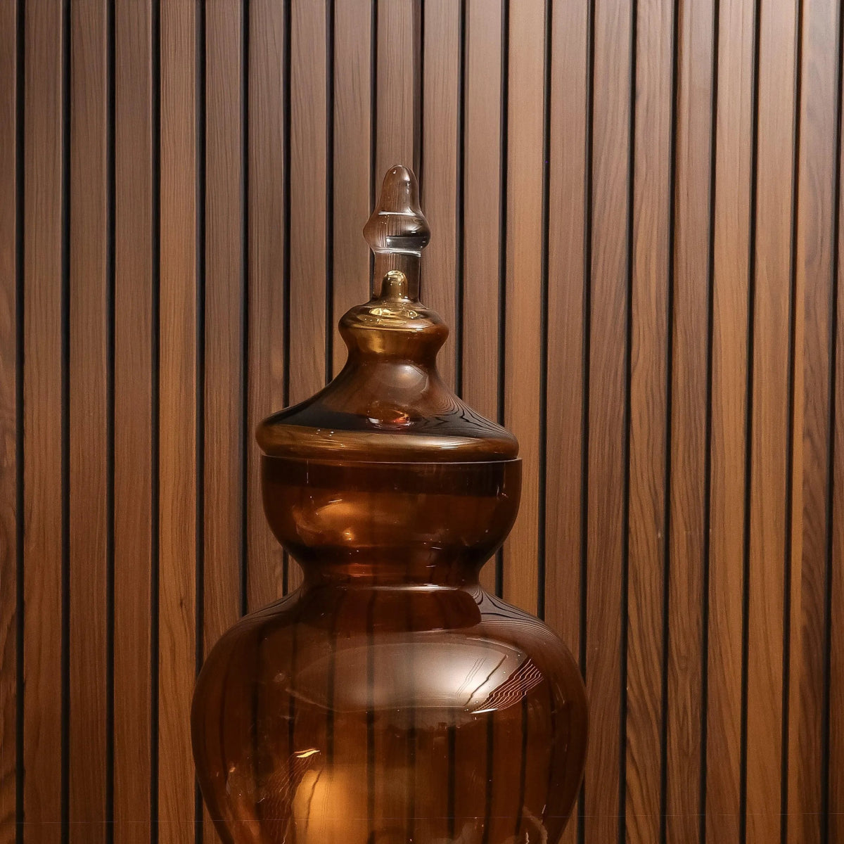 Vases Azzura Brown Luxury Vase With Lid - Daamaira Home and Living Ltd