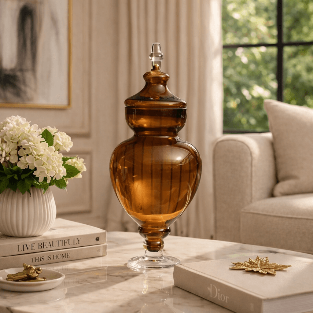 Azzura Tall Flower Vase - Brown