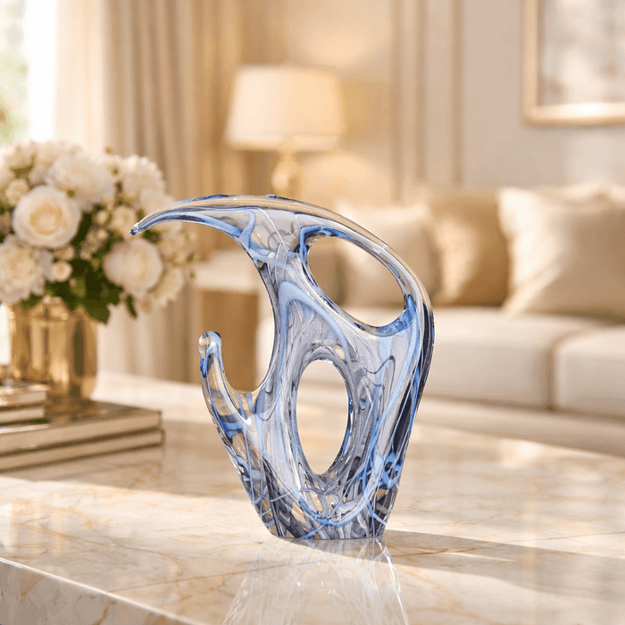 Blue Abstract Sculpture