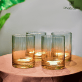 Blue And Amber Ombre Water Glass — view 1