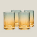 Blue And Amber Ombre Water Glass - Set of 4 — thumbnail 1