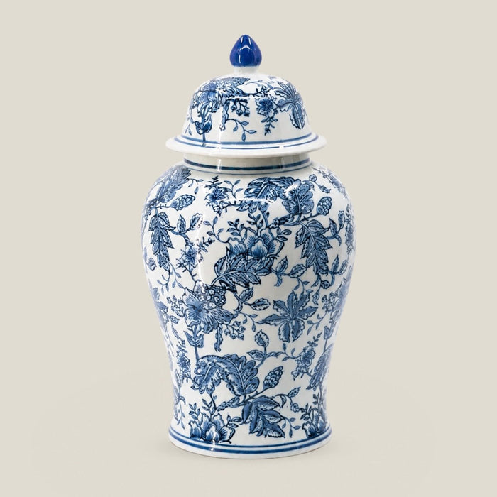 Blue Pottery Ginger Jar - S