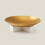 Brass Tray With Marble Stand — view 1