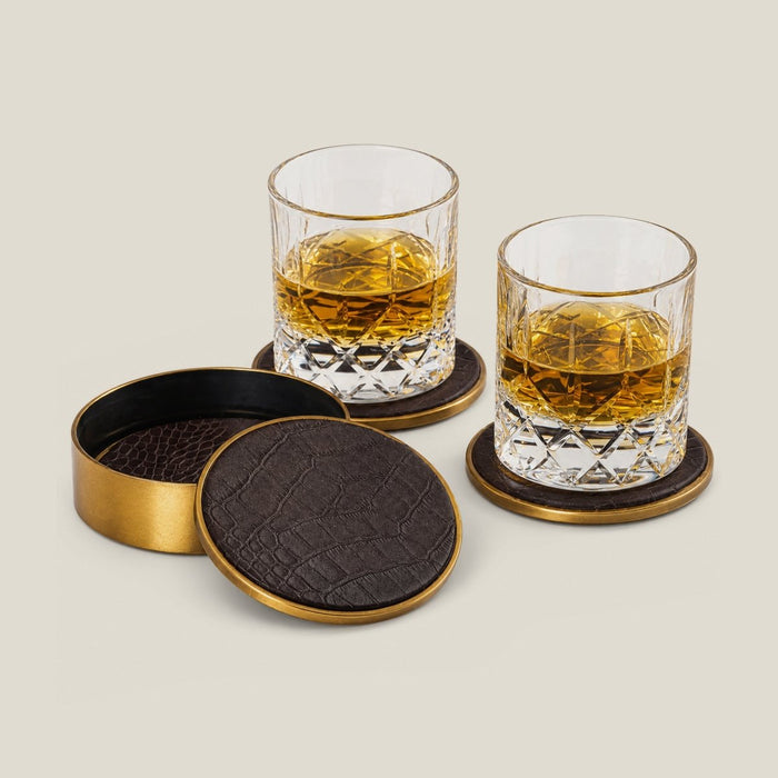 Brown Royal Round Coasters