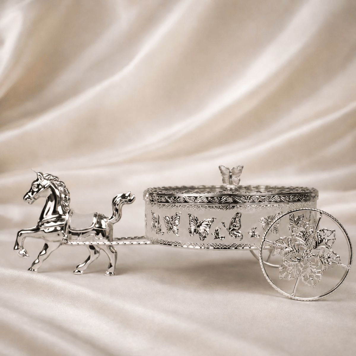 Butterfly Horse Cart Serving Tray - Daamaira Home and Living Ltd