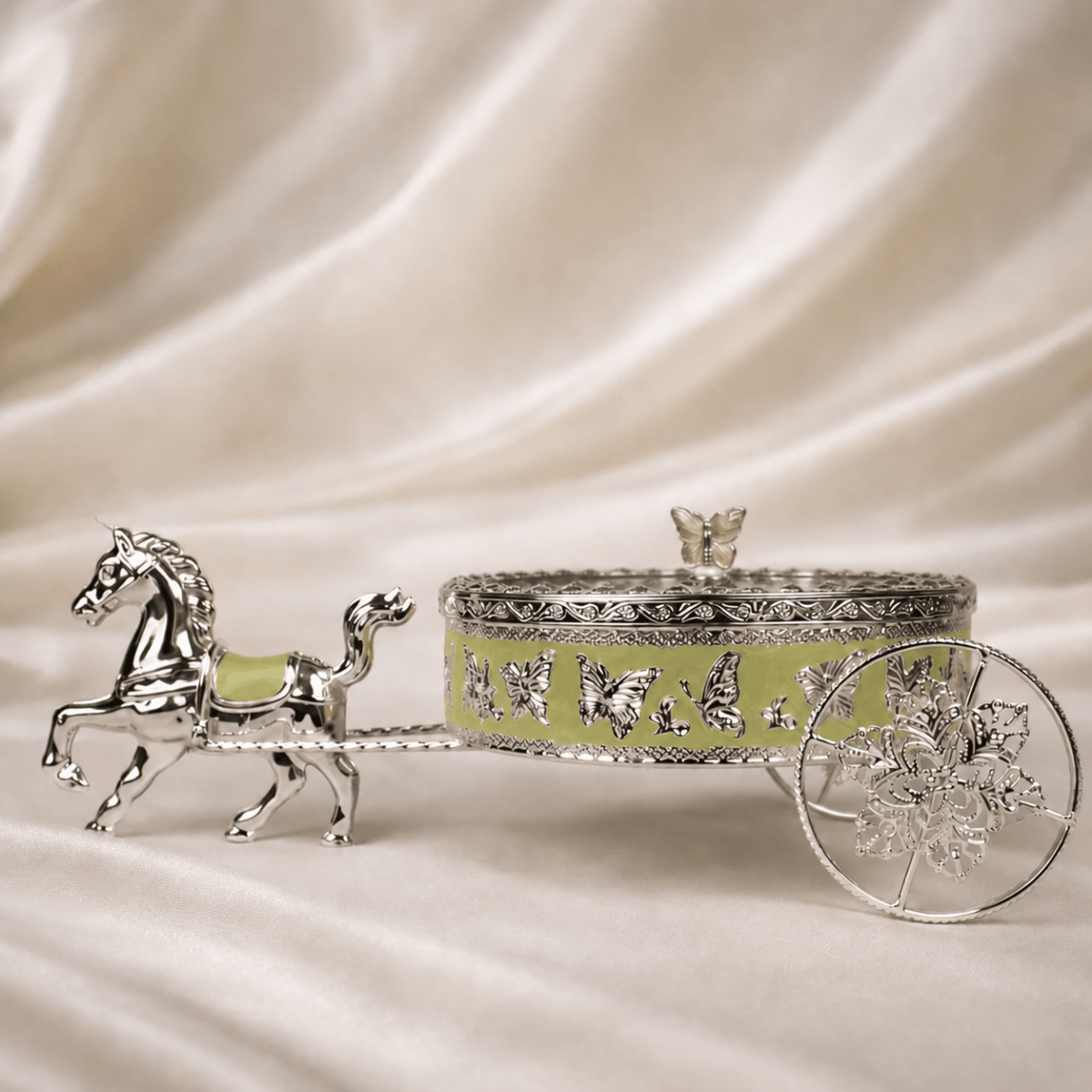 Butterfly Horse Cart Serving Tray - Daamaira Home and Living Ltd