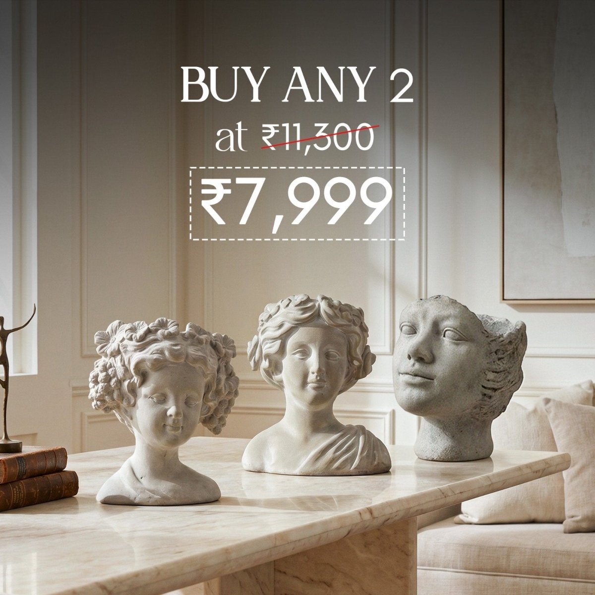 Sculptures & Figurines BUY ANY 2 CLASSIC ARCHIVE - Daamaira Home and Living Ltd