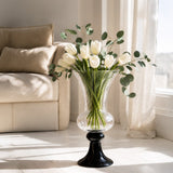 Caara Clear Vase With Black Base — view 4