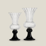Caara Clear Vase With Black Base — view 1