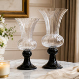 Caara Clear Vase With Black Base — view 2