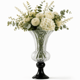 Caara Clear Vase With Black Base — view 5