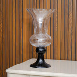 Caara Clear Vase With Black Base — view 1