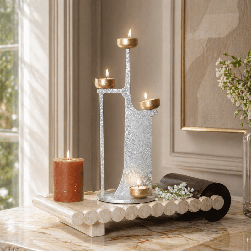 Celestial Silver Candle Stand — image 2