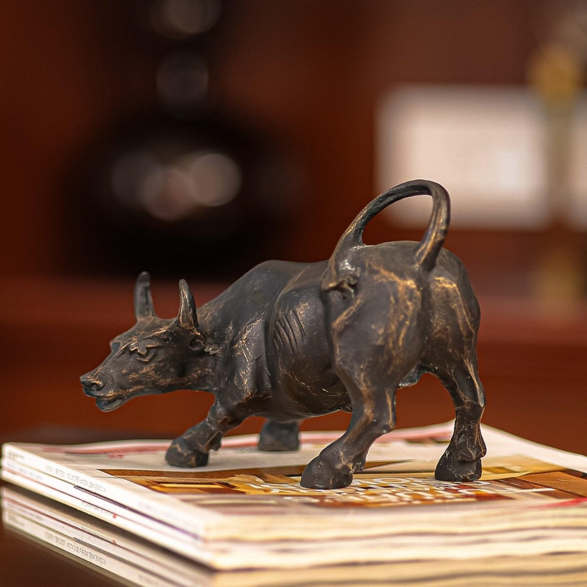 Sculptures & Figurines Charging Ox Decor Object - Daamaira Home and Living Ltd