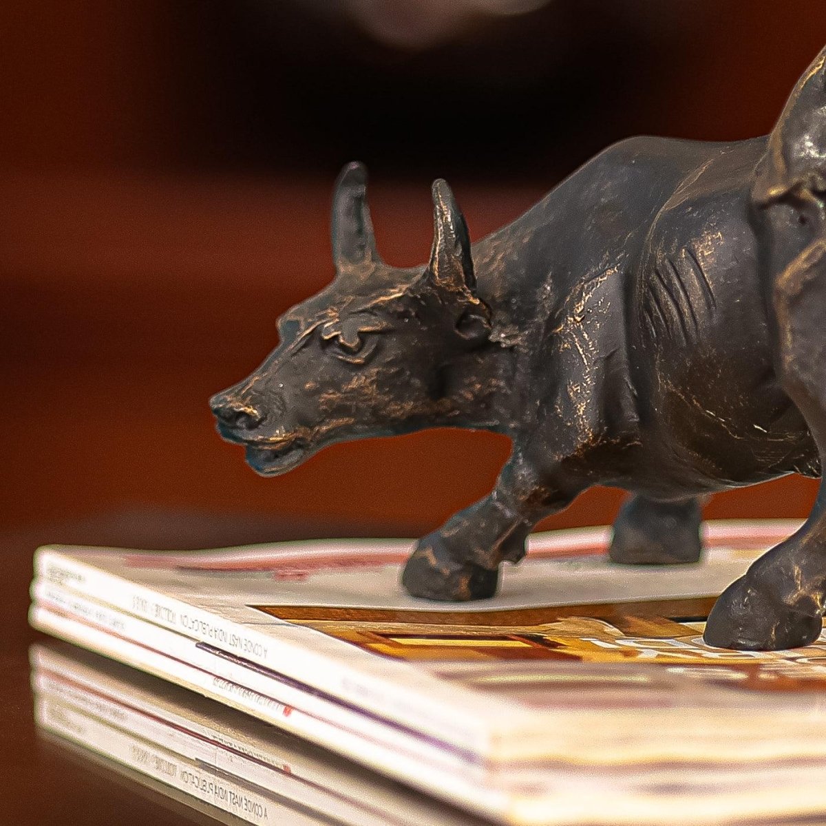 Sculptures & Figurines Charging Ox Decor Object - Daamaira Home and Living Ltd