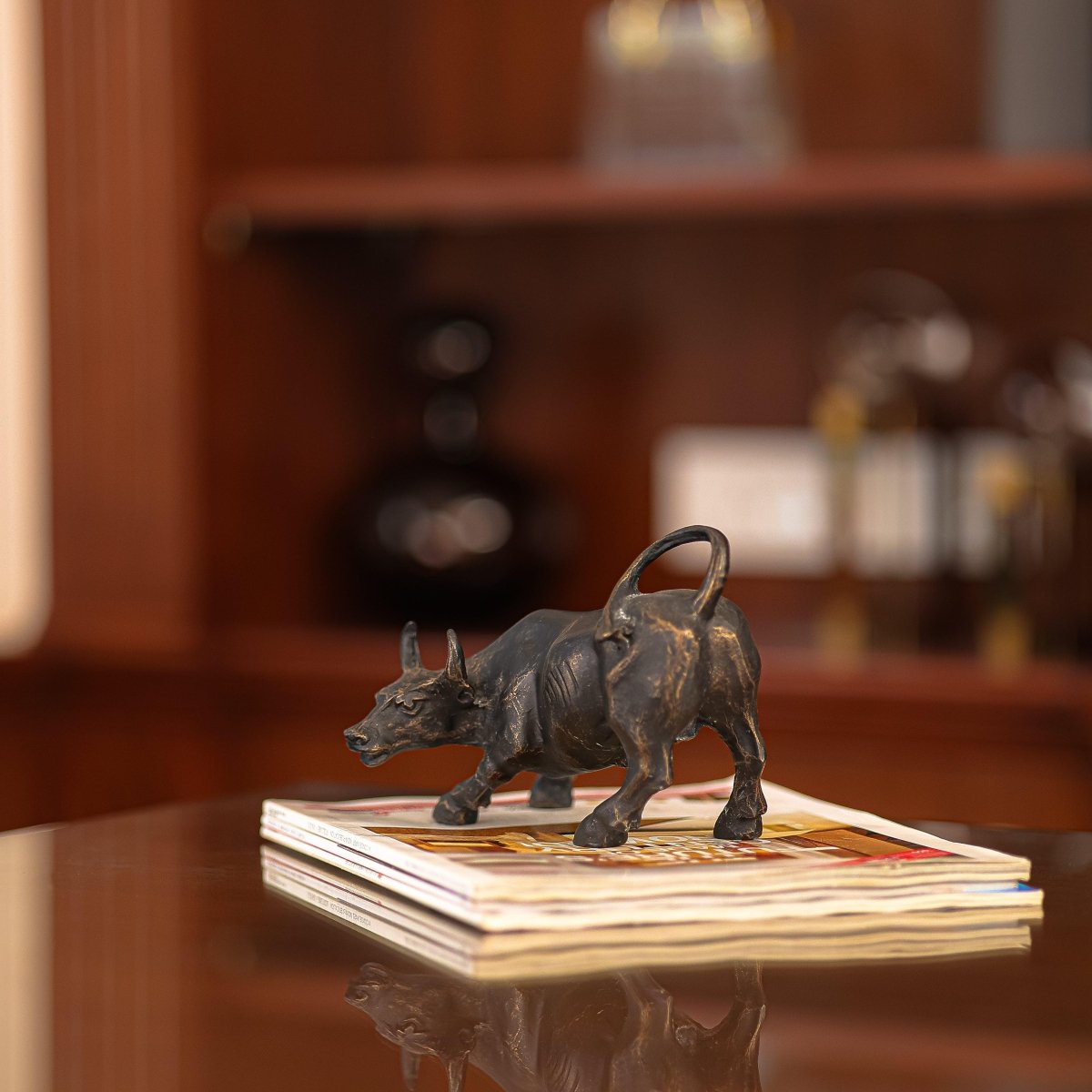 Sculptures & Figurines Charging Ox Decor Object - Daamaira Home and Living Ltd