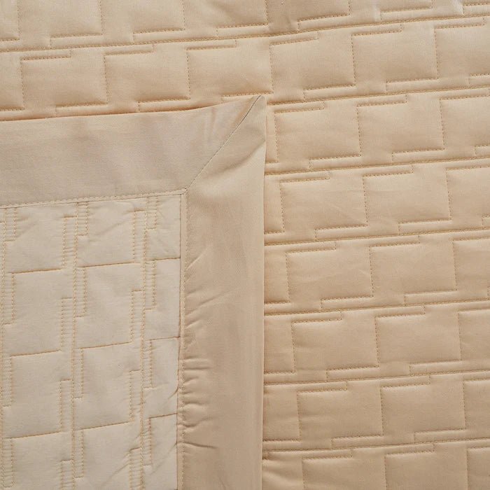 Chester Luxica Elan Gold 11PC Quilt/Quilted Bed Cover Set - Golden - Daamaira Home and Living Ltd