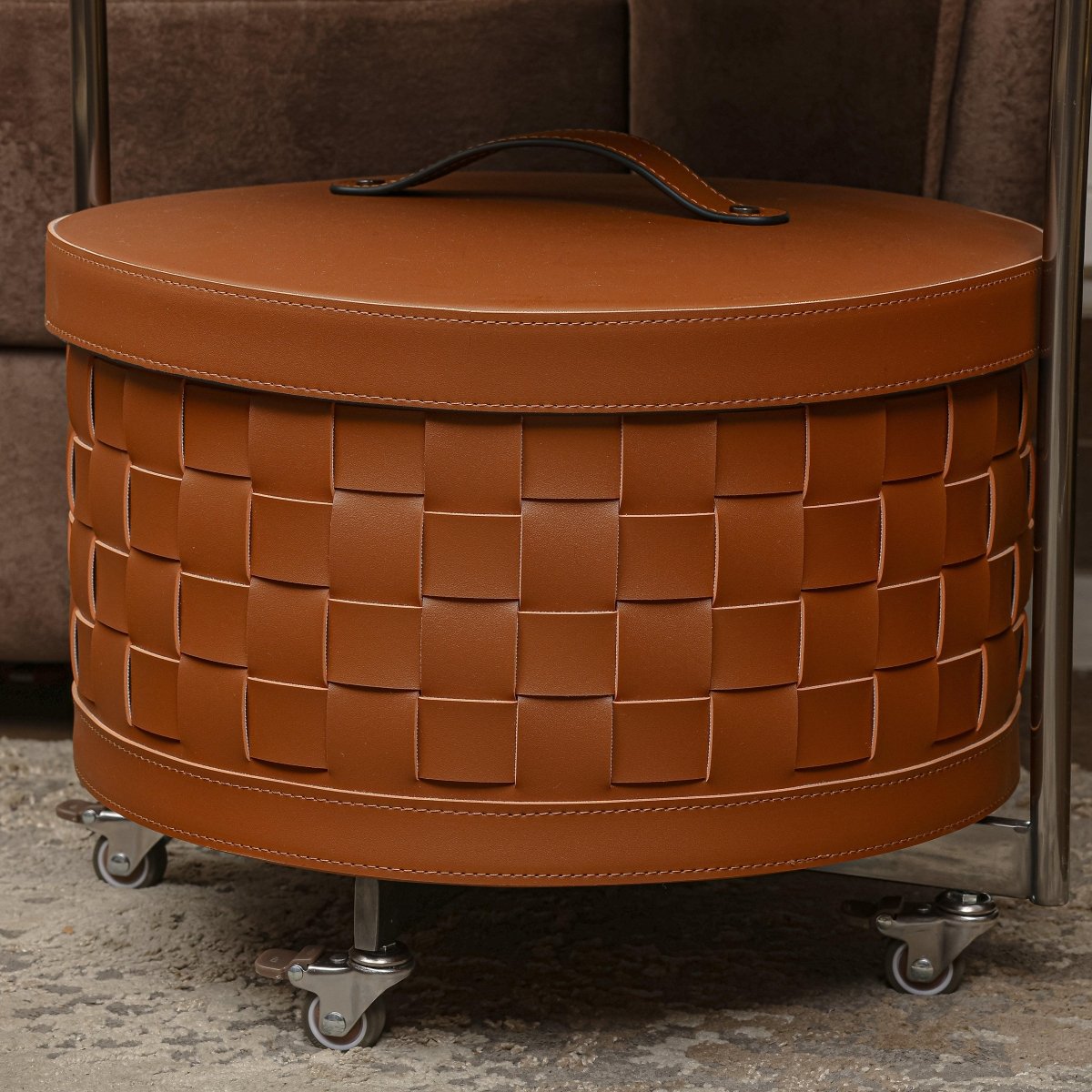 Wicker Storage Box Classic Serving Bar Trolley - Daamaira Home and Living Ltd