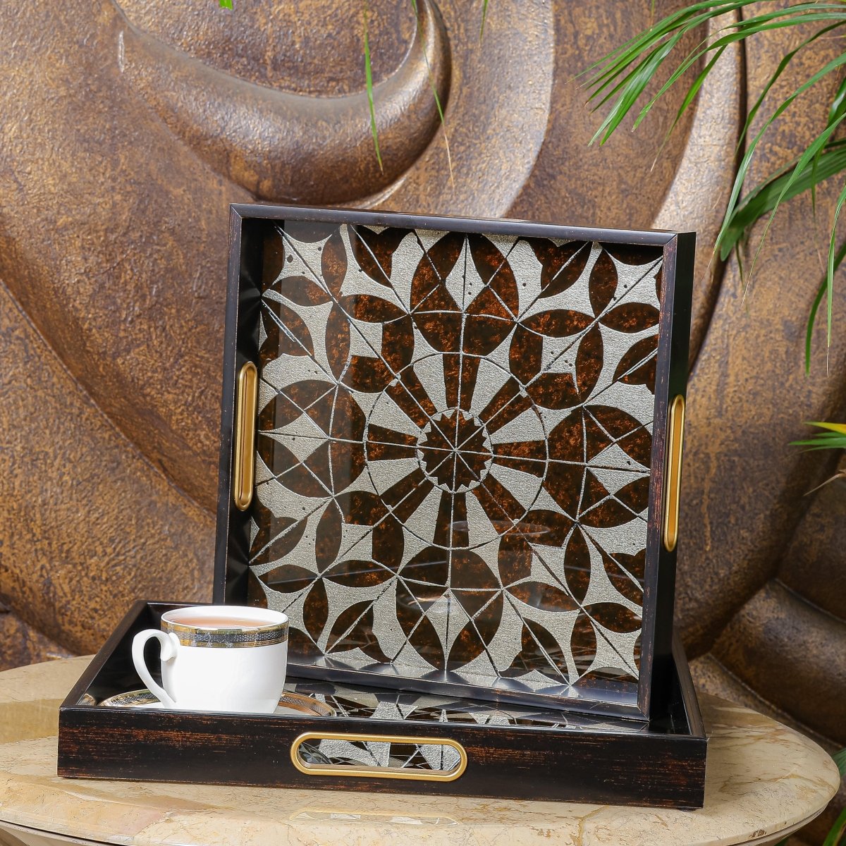 Serving Tray Classic Serving/Vanity Tray - Set Of 2 - Daamaira Home and Living Ltd