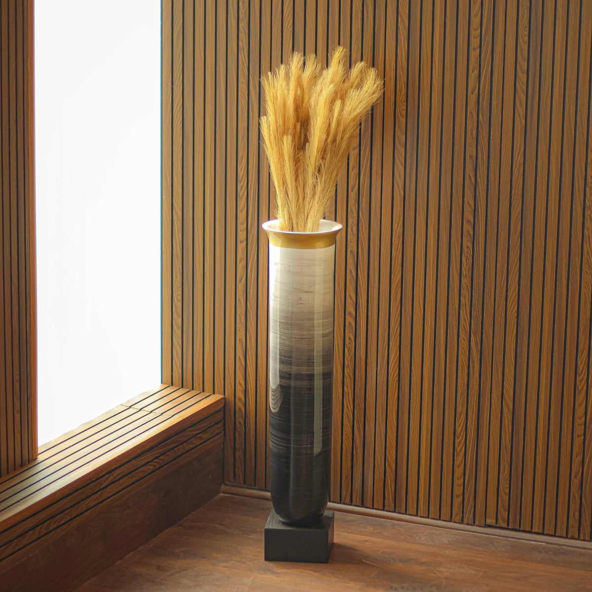 Vases Coop Brushed Slate Vase - Daamaira Home and Living Ltd