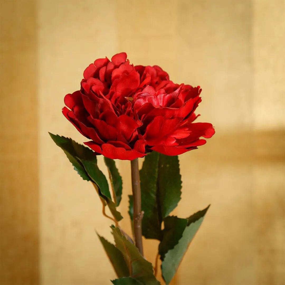 Crimson Bloom Artificial Peony Stem - Daamaira Home and Living Ltd