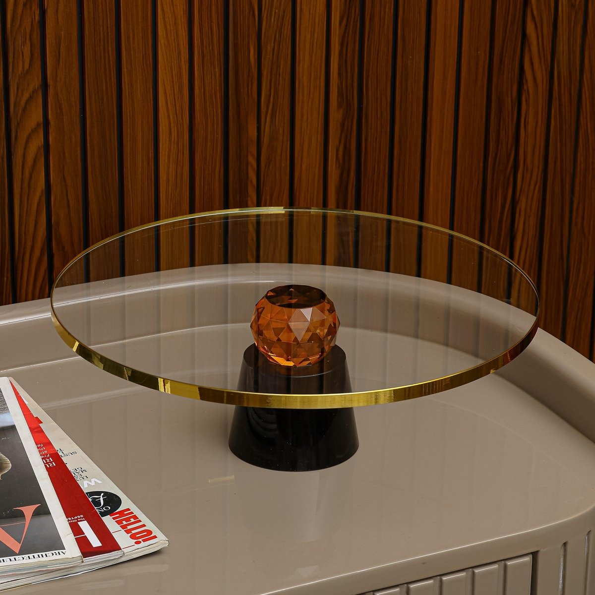 Decorative Platters Crystal Base Cake Stand - Daamaira Home and Living Ltd