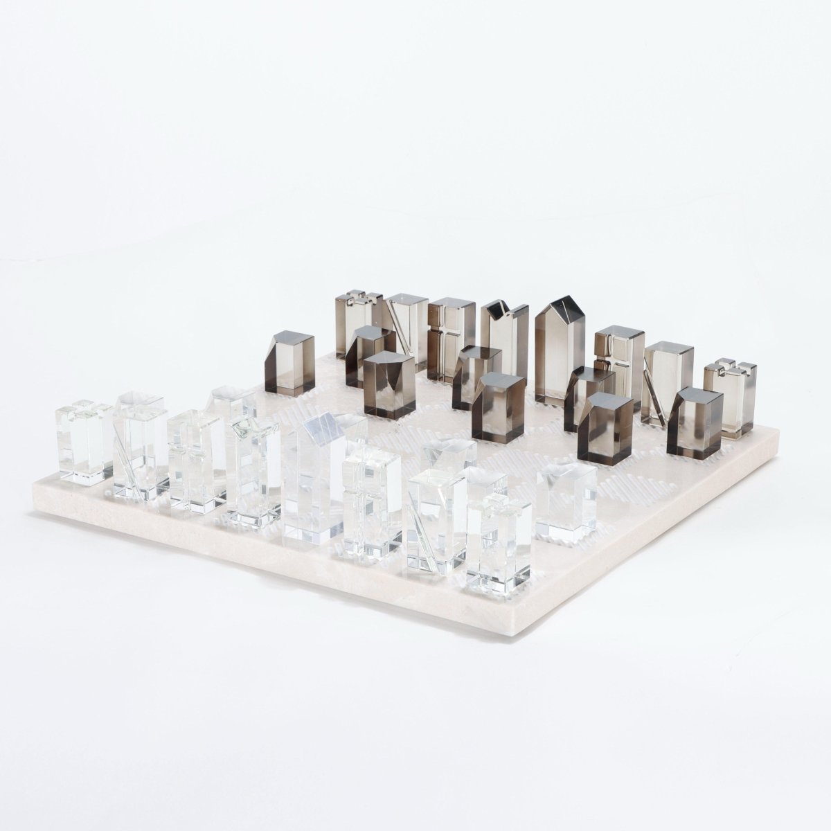 Decor Objects Crystal Skyline Chess Board - Daamaira Home and Living Ltd