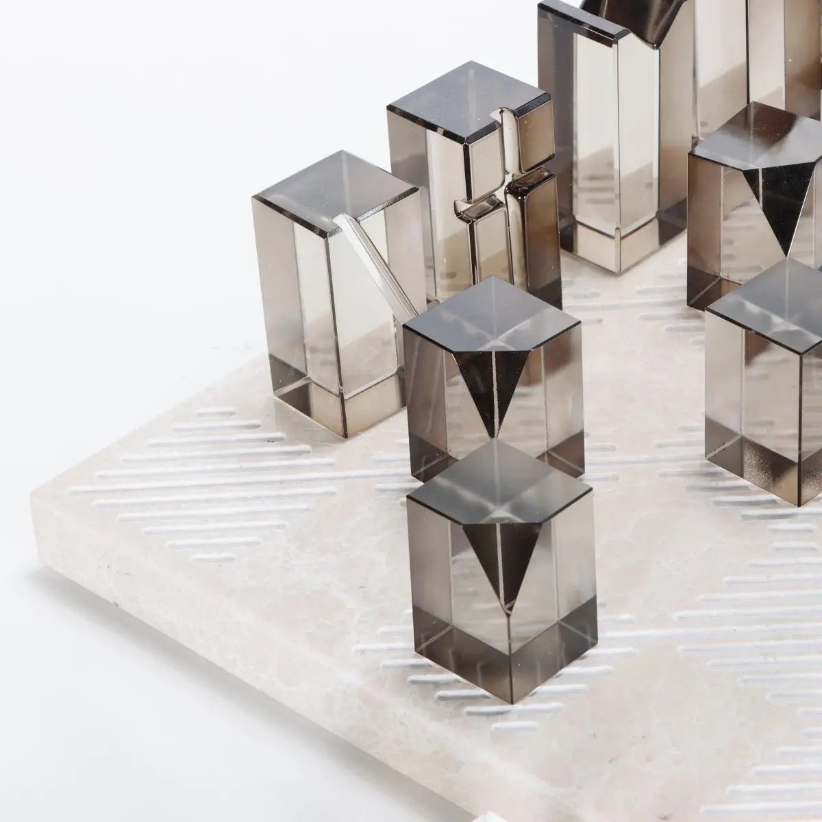 Decor Objects Crystal Skyline Chess Board - Daamaira Home and Living Ltd