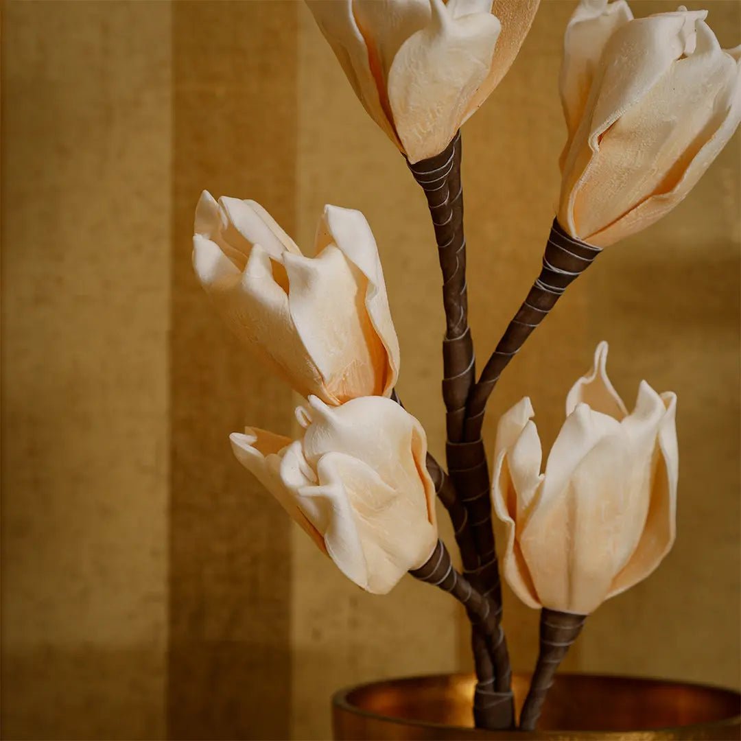 Daamaira Cream Magnolia Branch Accent - Daamaira Home and Living Ltd