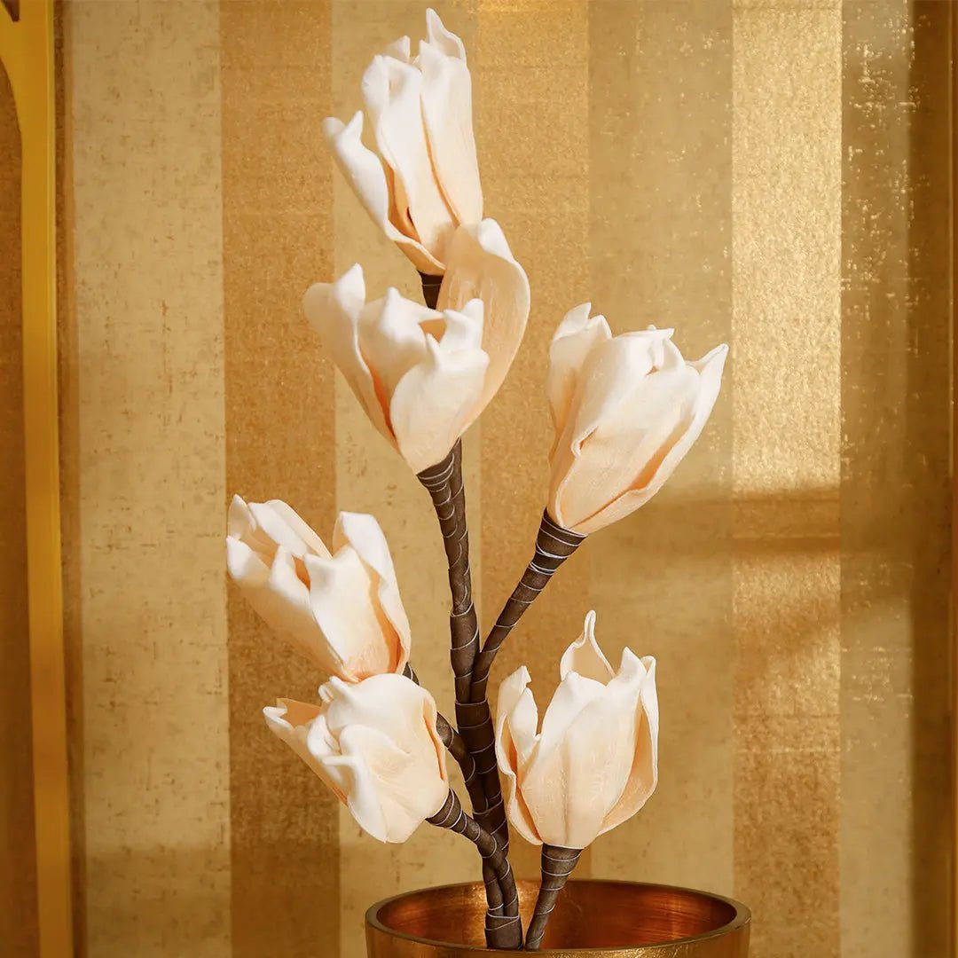 Daamaira Cream Magnolia Branch Accent - Daamaira Home and Living Ltd